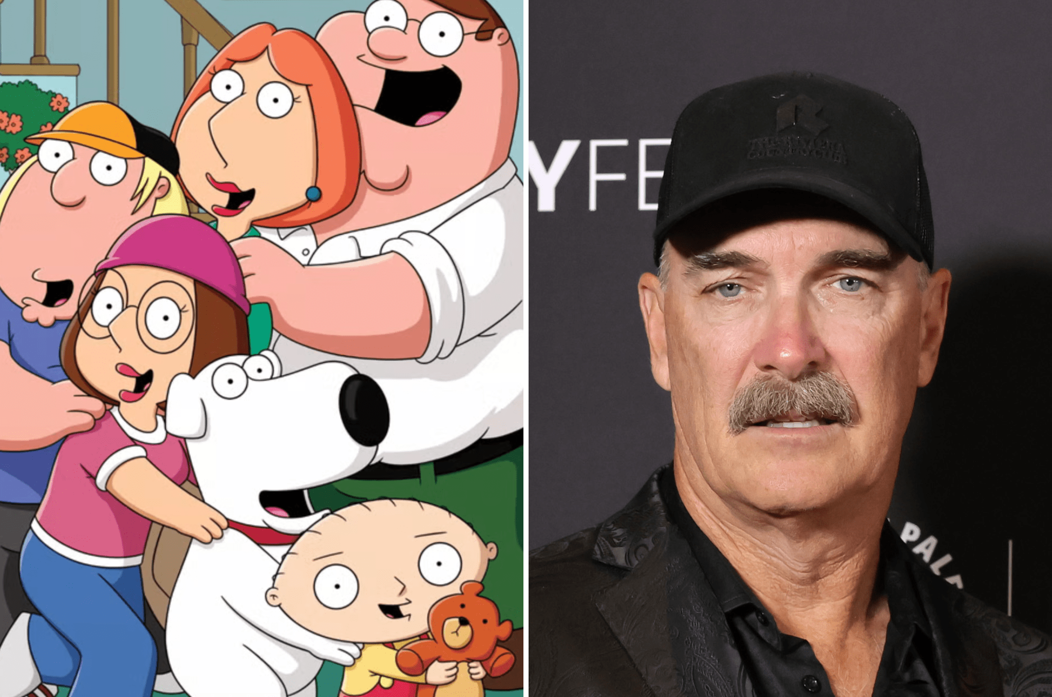 <p>‘Family Guy’ and Patrick Warburton who voices Joe Swanson</p>